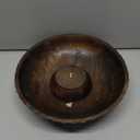 EDHAS Mango Wood Decorative Wooden Bowl Hand Carved Home Decor for Dining Table Center, Living Room, Kitchen Dcor (12" x 12' x 4.75")