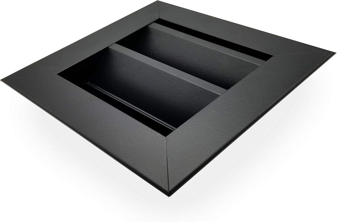 Premium 8"W x 8"H Aluminum Exterior Gable Louver Vent for Walls & Crawlspace - Weather-Resistant Air Grille with Screen Mesh - Black [Outer Dimensions 9.75"W x 9.75"H]