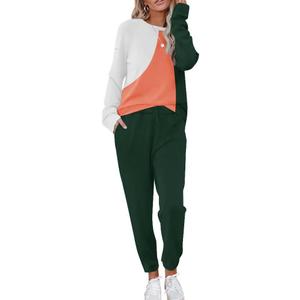 ETCYY NEW Lounge Sets for Women Two Piece Outfits Sweatsuits Sets Long Pant Loungewear Workout Athletic Tracksuits (Small, Colorblock-6)