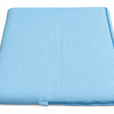 Blue Rectangular Pillow With Soft Textured Fabric And Zippered Cover