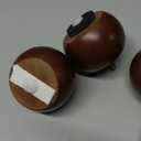 Michanco 2 Inch Bun Feet Walnut Mid-Century Furniture Legs Set of 4 for Couch Sofa Ottoman