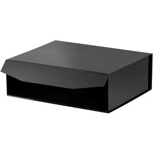 1 Pcs Black Extra Large Gift Box with Lid, 16.5 x 13 x 5.3 Inches, Hard Magnetic Giant Gift Boxes for Presents Clothes Robe Wedding Dress Sweater,Reusable Foldable Bridesmaid Proposal Box
