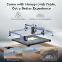 Creality Falcon 10W Laser Engraver Machine with Honeycomb Laser Bed 500x500, 10000mm/min, 0.06mm Laser Cutter for Wood, Acrylic, and Metal, Easy Setup, Ready to Work Out of The Box