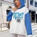 BANGELY Game Day Hoodie Women Cute Football Graphic Pullover Sweatshirt Football Season Sweaters Fans Y2k Casual Holiday Tops (White, S)