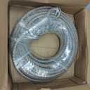 3/8" Stainless Steel Cable 75FT, 7x19 Strands Wire Rope Cable, with 12000 lbs Breaking Strength, Stainless Steel Wire Rope with M10 Clips Clamp and Thimbles for Boat Lifting Winch Cable