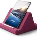 Lamicall Tablet Pillow Stand, Pillow Soft Pad for Lap - Tablet Holder Dock for Bed with 6 Viewing Angles, for iPad Pro 9.7, 10.5, 11, 12.9 Air Mini 4 3, Kindle, Galaxy Tab, E-Reader, Purplish Red