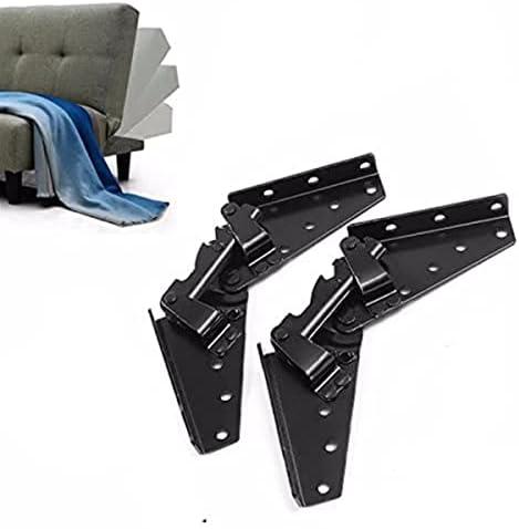A Pair Sofa Bed Hinge Hardware Sofa Bed Bedding DIY Furniture Adjustable Spring Mechanism Triple Click Futon Sleeper