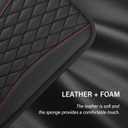 Universal Car Center Console Cover,Leather Arm Rest Cover for Car with Extend Center Console Organizer Pocket,Color Clash Car Armrest Cushion with Silicone Non-Slip Particles (Black)