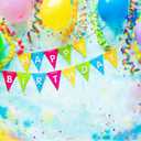 BELECO 8x6ft Fabric Happy Birthday Backdrop Birthday Party Interior Decorations Birthday Banner and Colorful Balloons Birthday Party Supplies Wall Decor Boy Girl Photoshoot Photo Background Props