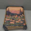 Floating Framed Boho Colorful Mountain Wall Art Set of 3, Vintage Wildflower Landscape Canvas Wall Decor Paintings, Nature Floral Forest Posters Pictures Prints for Living Room Bedroom 12x16 Inch (16L" x 12W")