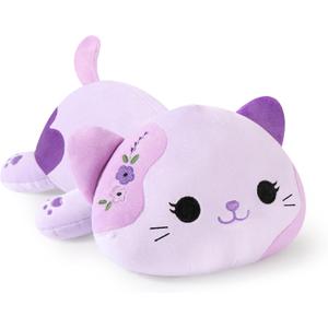 Onsoyours Original Lavender Cat Plush 13 Inch Kitty Plushies Toy Kitten Stuffed Animal Soft Pillow Kawaii Plushie Gift for Kids & Adults (Lavender Cat,13")