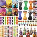 168 PCS Halloween Party Favors 24 Pack Halloween Stationery for kids Trick or Treat Gifts for Halloween Party Classroom School Supplies Prizes Rewards Stuffers Halloween Toys