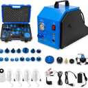 Electric Brake Bleeder Kit, 4-Wheel Simultaneous Smart Pulse Fluid Exchanger, DC 12V /AC 110V Automotive Brake Fluid Oil Exchanger Machine for All Vehicles One-Person Operation