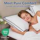 CozyLux Pillows Queen Size Set of 4, Soft and Supportive 3D Down Alternative Bed Pillow for Sleeping 4 Pack White, Luxury Hotel Quality Gusseted Bedding Pillow for Back, Stomach or Side Sleepers 18x28