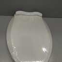 Durable Elongated Toilet Seat with Slow Soft Close - Easy to Install and Clean, Never Loosens - White, Fits Most Elongated Toilets Biscuit