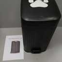 Dog Poop Trash Can Outside, 2.7Gal Dog Waste Trash Can with Lid, Foot Pedal, Dog Waste Container with 20 Bags, Pet Poop Bucket with Soft Close for Backyard Odor Control, Black