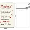 5 x GVMGVM Fathers Day Card for Husband Hubby, Romantic Father's Day Card Gift for Husband From Wife, Heartfelt Happy Fathers Day Cards for Partner, PCS 5