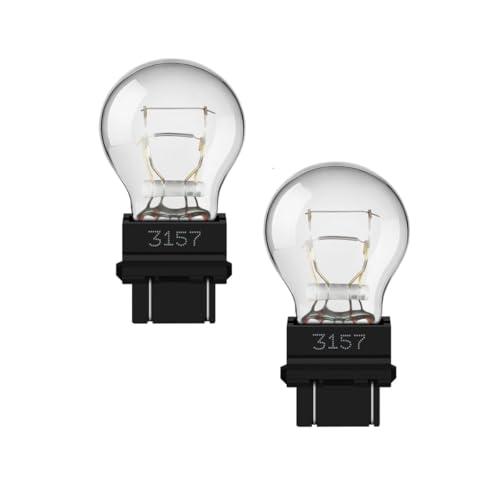 Fugedox 3157 tail/brake light bulb/Turn Signal Bulbs, 12V P27-7W 3000K White, Long Life Miniature Bulb Automotive Brake Lamp Turn signal Lamp, Replacement for Cars,Trucks,SUVs