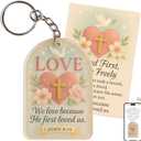 Christian Gifts  Love Bag Keychain, Religious Back to School Keychains for Students  Funny Gifts for Jesus Loversn