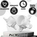 12 Packs 2" PVC Flange, Table Screw Caps PVC Pipe Fittings for DIY Rod Holder Projects, Making Storage Shelves, Support Feet