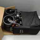 Uyittour Collapsible Wagon Cart Heavy Duty Foldable, Folding Beach Wagon with Big Wheels for Sand, Utility Grocery Cart with Side Pocket and Brakes for Camping Sports Outdoor Activities, Black (140L)