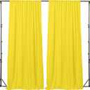 Gallety Yellow Backdrop Curtain for Wedding, Photo Backdrop Curtain for Bridal Shower Decorations - 10FT x 10FT Stage Curtains for Graduation Dances,Birthday,Summer Themed Parties,Photography