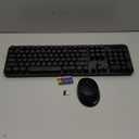 Wireless Keyboard and Mouse Combo, Ergonomic Full Size Typewriter Retro Round Keycaps Keyboard, Compatible with Windows, PC, Perfect for Home and Office Keyboards (Black