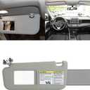 Left Driver Side Sun Visor Fit for Toyota RAV4 2006-2013 with W/Vanity Light Relace# 74320-42501-B2 74320-42500-B0 74320-42500-B3 74320-42501-B3