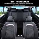 FLORICH Leather Seat Covers, Car Seat Covers Full Set, Car Seat Protector Waterproof, Front and Rear Seat Covers for Cars, Automotive Seat Covers Universal Fit for Most Cars SUV