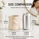 2 x Handcrafted Ceramic Makeup Brush Holder - Desktop Organizer cup Easy to Clean, Anti-Tip Design - Elegant Decorative Storage Cup for Vanity, Bathroom & Office 