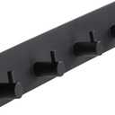 Self Adhesive Towel Hooks for Bathrooms Black Stick on Wall Hooks Bath Adhesive Towel Hanger Peel and Stick Matte Black Shower Hooks for Wall Adhesive Coat Hook for Wall Mount 4 Hooks