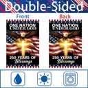 250th Anniversary 4th of July Garden Flag, Patriotic Religious American Eagle Cross Pattern Double Sided Yard Flag, 12x18 Inch Outdoor Decor for Independence Day Lawn Patio Home