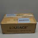 LOUSACE 3 Light Bathroom Vanity Light Brushed Nickel, Bathroom Lighting Fixtures with Clear Glass Shades Over Vanity Mirror, Modern Wall Sconces Fixtures for Bedroom Living Room, E26 Socket