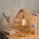 Metal Rattan Woven Egg 9.8 in