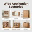 Adhesive Cabinet Knobs, Peel and Stick Cabinet Handles 5PCS | No Drilling, Kitchen Cabinets Handles, Black Dresser Knobs, for Sliding Glass Door, Refrigerators, Windows, Closets