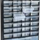 33 Drawer Plastic Small Parts Organizer, Storage Bin with Drawers for Hardware, Parts, Crafts, Beads, 11.8 x 16.1 x 5.2 Inches (Black)