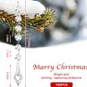 Nuenen 100 Pcs Acrylic Hanging Crystals for Centerpieces Chandelier Clear Crystal Garland Strands Ornament Acrylic Clear Beads Prisms Pendant for Christmas Tree Window Home Decoration(Lantern)
