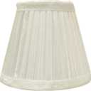 Royal Designs, Inc. Clip on Pleated Empire Chandelier Lamp Shade Flame Clip Fitter, CSO-1030-5WH, 3 x 5 x 4.5, White, 1 Pack
