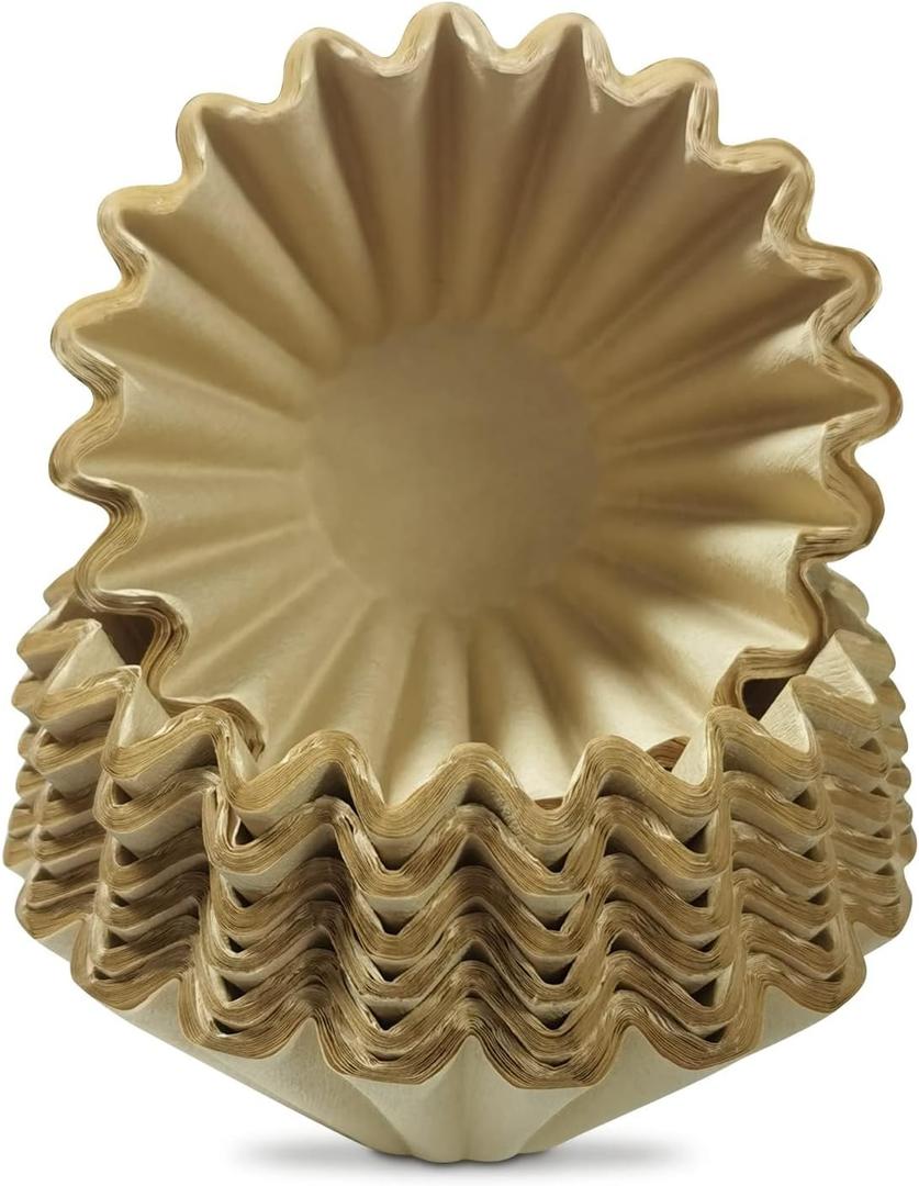 DEFUTAY 100 Pack 1-4 Cup Coffee Filters, Disposable Basket Coffee Filter for A Good Brew - Efficient and Convenient Small Coffee Filters 1 Cup - Eco-friendly and Biodegradable (Natural-1, 155/ 45)