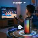 FULMINARE Bluetooth Speaker Wireless TWS Pairing 26W HD Loud Stereo Portable Bluetooth Speakers 6.0 with 16H Playtime, RGB LED Light, IPX5 Waterproof for Home Outdoor Party Gift Black