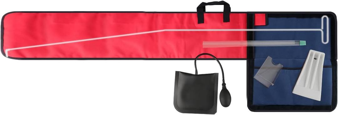 55 inch Long Reach Tools Kit for Car, Car Tools with J-Hook,Air Wedge Pump,Non-Marring Wedge and Carry Bag (HMP11-6PCS)