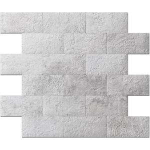 Art3d 10-Pack Peel and Stick Backsplash Wall Tile for Kitchen Bathroom Fireplace Vanitity in Natural White, 11.3"x13.5"