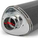 Universal 1.5" Inlet Exhaust Muffler With Removable DB Killer Slip On Dirt Street Bike Motorcycle Scooter - Carbon Fiber Color