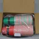 Funtery 100 Pieces Christmas Paper Cups Xmas Disposable Coffee Cups Snowflake Santa Snowman Elk Lights Christmas 9 Ounce Drinking Tea Paper for Daily Use Holiday (Bright Style)