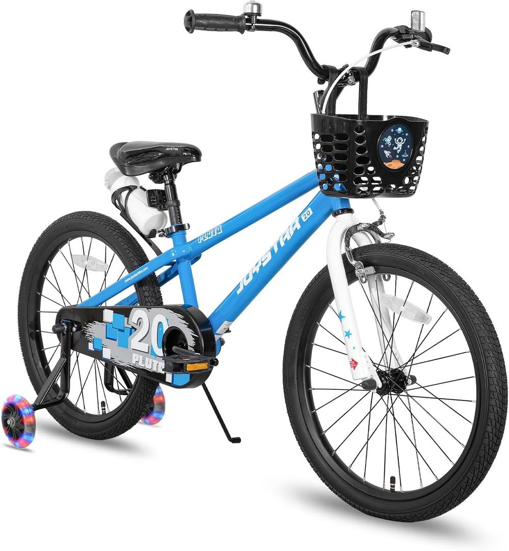 JOYSTAR 20 Inch Kids Bike with Training Wheels 20Inch Boys Bike for Ages 8-12 Year Old Children BMX Kids' Bicycle Blue