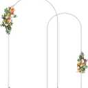 Wedding Arch Backdrop Stand Set of 2 (7.3FT & 6FT), Metal Balloon Arch Frame for Ceremony, Baby Shower, Birthday, Graduation, Indoor Outdoor Party Decoration White