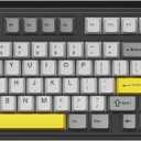 NACODEX Ajazz AK980 Grey Yellow Wireless Mechanical Gaming Keyboard, Tri-Mode BT5.0/2.4GHz/USB-C Hot Swappable Custom Keyboard RGB Backlit Computer Gaming Keyboards for PC/Tablet/PS/Xbox