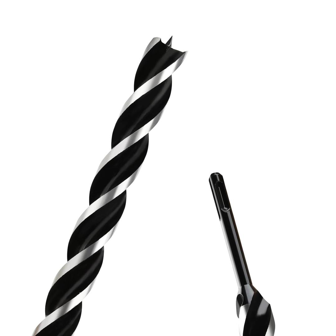 1" x 18" Auger Drill Bit with SDS Plus Shank for Wood,Tri Flute Ship Auger Long Drill Bit for Soft and Hard Wood,Tree Stump,Plastic,Drywall and Composite Materials