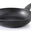 PRICUSIS Nonstick Frying Pan, 8/10/12 Inch Skillet with Stay Cool Handle, Fully Coated, Induction Compatible & Oven Safe, 100% Dishwasher Safe, PTFE & PFOA Free12 Inch, Black Sesame