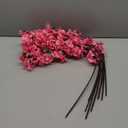 10PCS Artificial Cherry Blossom Flower Branches, 25.6 Inch Silk Spring Peach Blossom Bouquet Fake Flower Stems Arrangement for Wedding Home DIY Decoration (Pink)